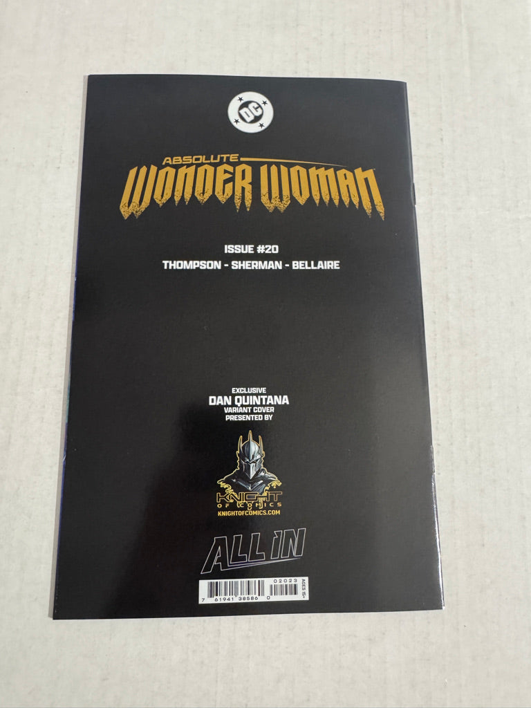 ABSOLUTE WONDER WOMAN #20 NM NYCC Virgin Foil Dan Quintana Gold Variant