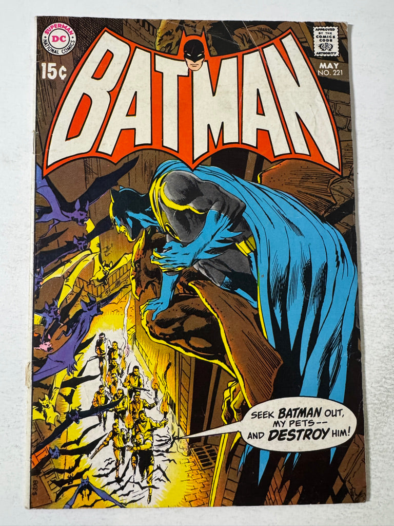BATMAN #221 GD/VG Neal Adams Cover