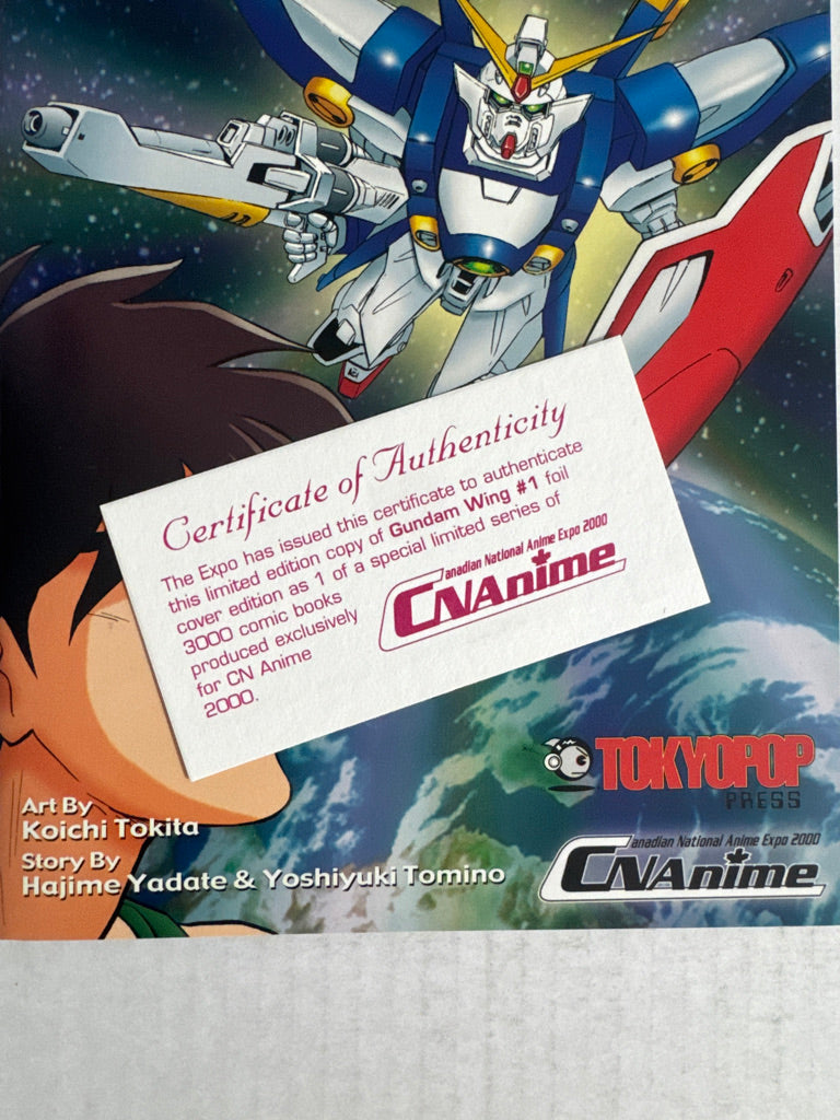 MOBILE SUIT GUNDAM WING #1 NM CNAnime Foil Exclusive 3rd Print Variant w/ COA