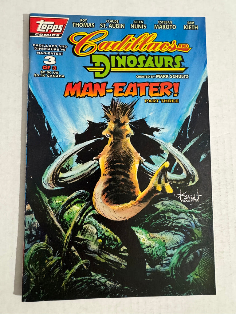 CADILLACS AND DINOSAURS Man-Eater #3 NM- Sam Kieth Cover