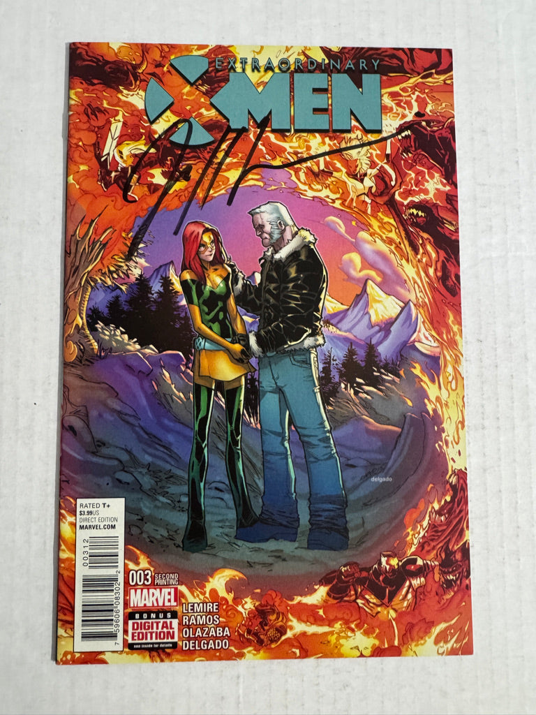 Extraordinary X-Men #3 NM Humberto Ramos Cover SIGNED by Jeff Lemire