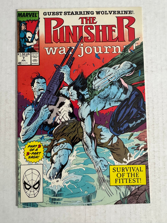 PUNISHER WAR JOURNAL #7 VF/NM Jim Lee Cover