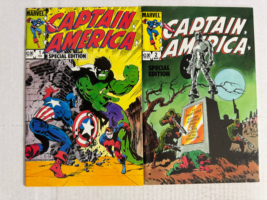 CAPTAIN AMERICA SPECIAL EDITION #1-2  NM Steranko Covers SET