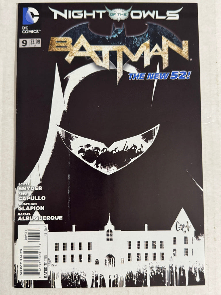 BATMAN #9 Vol 2 VF- 1:200 B/W Greg Capullo Variant
