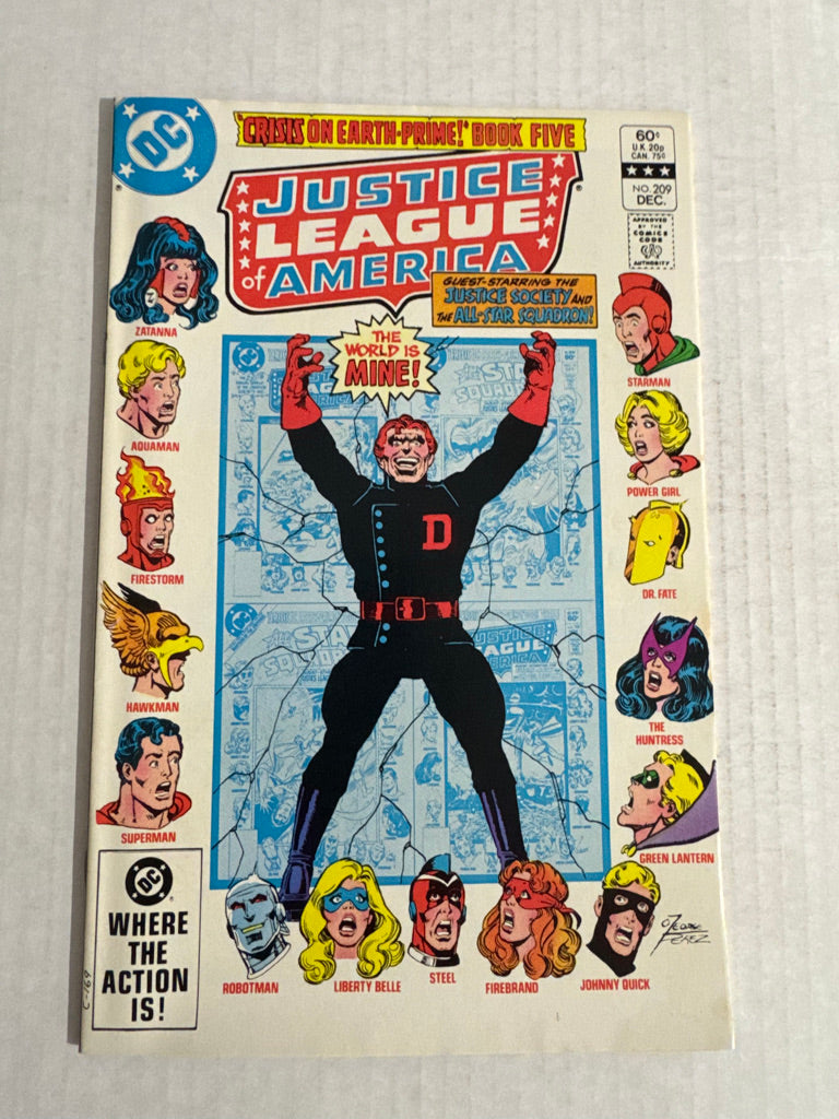 JUSTICE LEAGUE OF AMERICA #209 NM- George Perez Cover