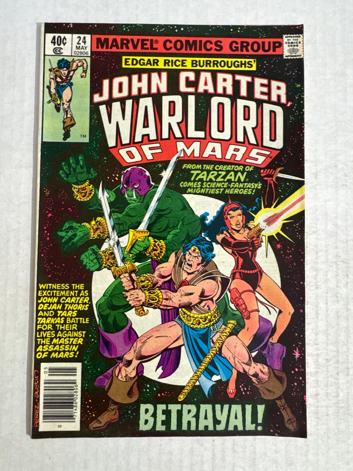 JOHN CARTER WARLORD OF MARS #24 George Perez Cover