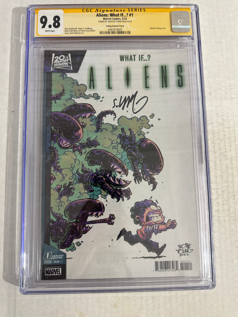 WHAT IF ALIENS #1 9.8 CGC SS Skottie Young Variant SIGNED