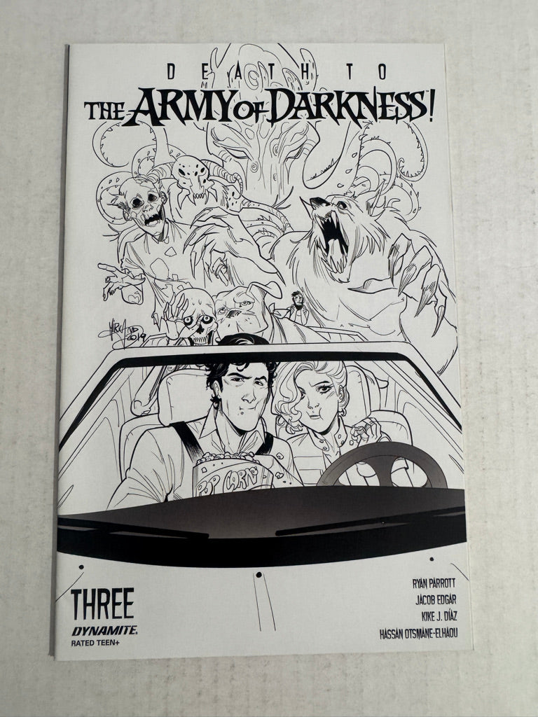 DEATH TO ARMY OF DARKNESS #3 NM- 1:10 B/W Variant