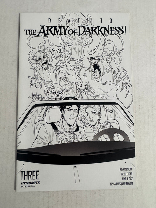DEATH TO ARMY OF DARKNESS #3 NM- 1:10 B/W Variant