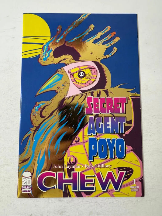 CHEW Secret Agent Poyo #1 NM- SDCC Gold Foil Variant