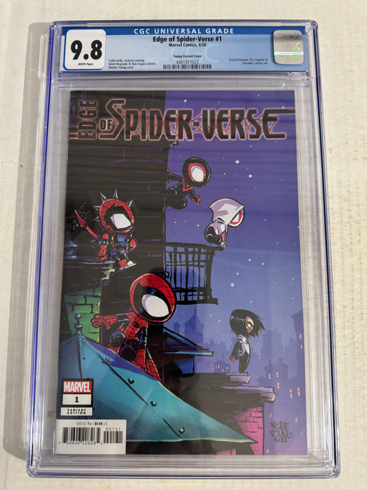 EDGE OF SPIDER-VERSE #1 9.8 CGC Skottie Young Variant