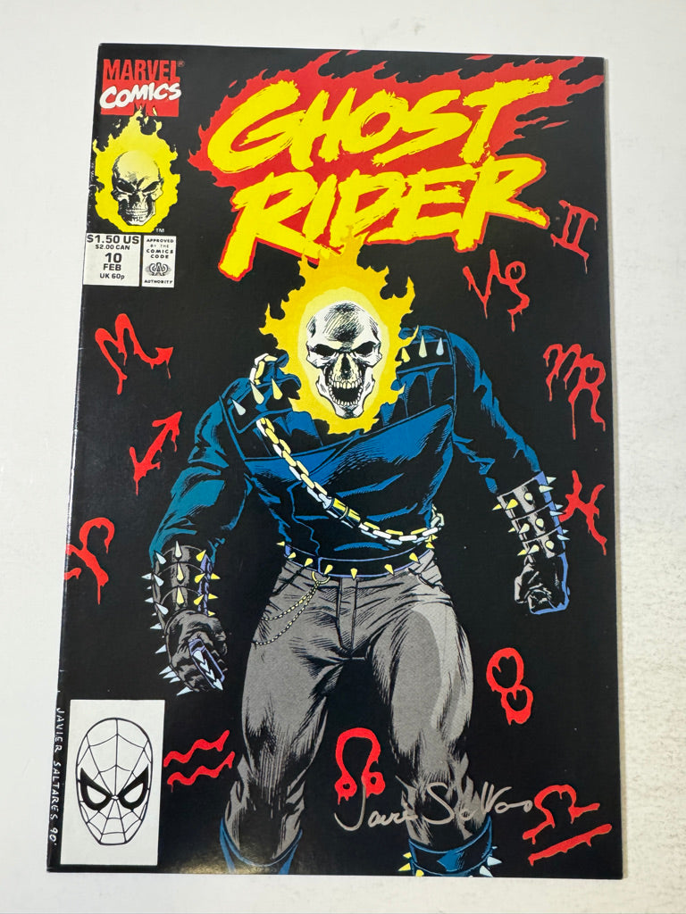 GHOST RIDER #10 Vol 2 VF/NM SIGNED by Javier Saltares