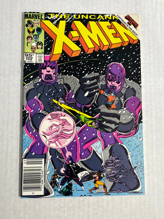 UNCANNY X-MEN #202 NM- CANADIAN PRICE VARIANT