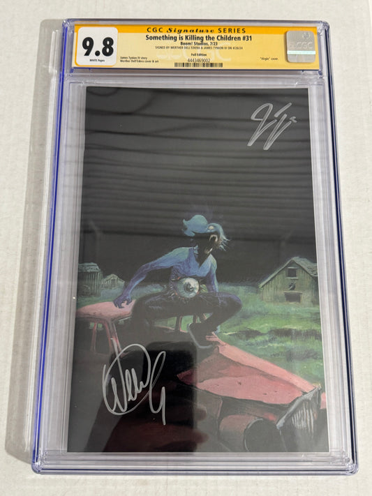 SOMETHING IS KILLING THE CHILDREN #31 CGC SS Virgin Foil Variant SIGNED 2x
