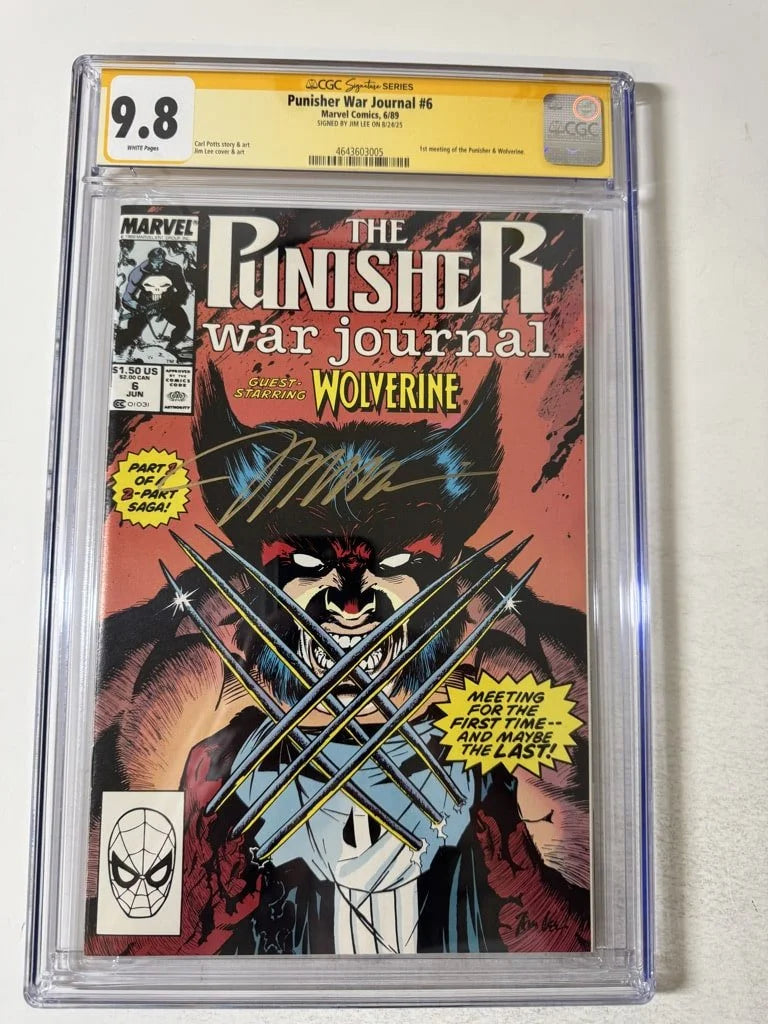 PUNISHER WAR JOURNAL #5 CGC SS 9.8 SIGNED by Jim Lee