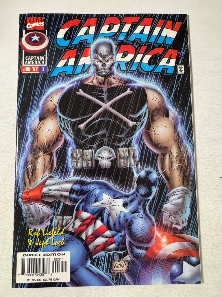 CAPTAIN AMERICA #3 Vol 2 NM Rob Liefeld Cover