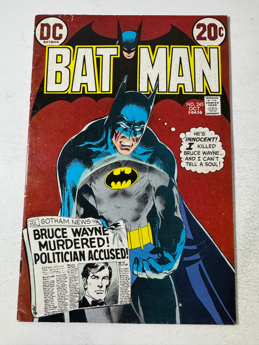BATMAN #245 VG Neal Adams Cover