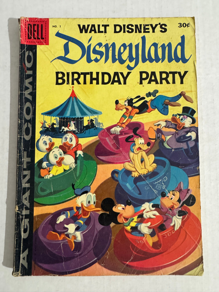 DELL GIANT COMICS: WALT DISNEY'S DISNEYLAND BIRTHDAY PARTY #1 GD/VG