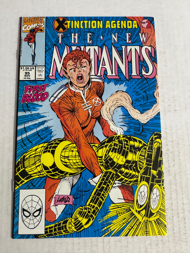 NEW MUTANTS #95 VF Rob Liefeld Cover