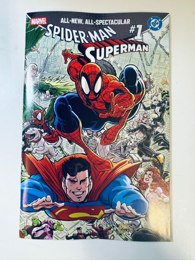 MARVEL / DC: SPIDER-MAN / SUPERMAN #1 NM Kaare Andrews Wraparound Variant