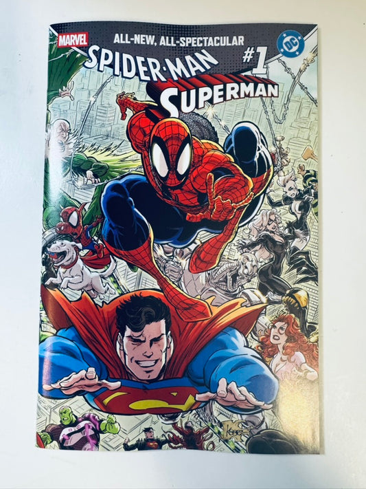 MARVEL / DC: SPIDER-MAN / SUPERMAN #1 NM Kaare Andrews Wraparound Variant