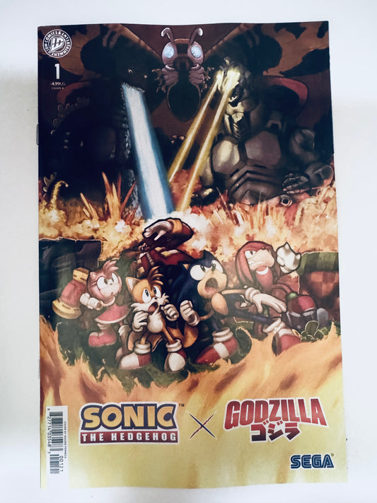 SONIC THE HEDGEHOG X GODZILLA #1 NM Cover B Mauro Fonseca Variant