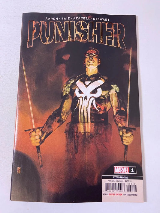 PUNISHER #1 Vol 12 NM 2nd Print Alex Maleev Variant