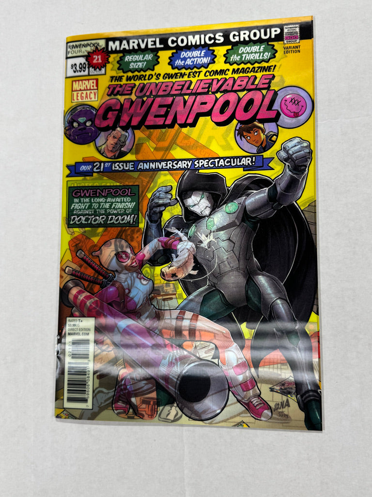 UNBELIEVABLE GWENPOOL #21 NM David Nakayama Lenticular Variant