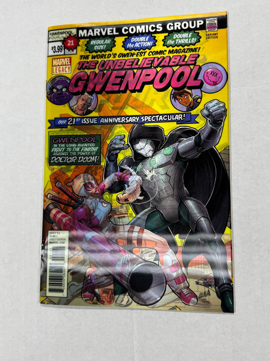 UNBELIEVABLE GWENPOOL #21 NM David Nakayama Lenticular Variant