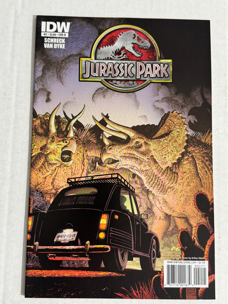 JURASSIC PARK #2 NM Arthur Adams B Variant