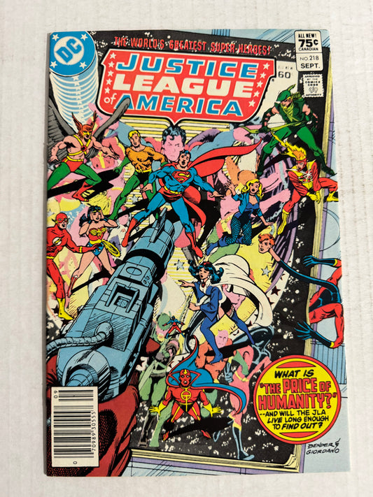 JUSTICE LEAGUE OF AMERICA #218 NM- CANADIAN PRICE VARIANT