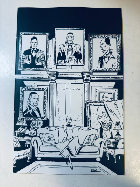 FALL OF THE HOUSE OF SLAUGHTER #1 NM Cover D 1:10 Elsa Charretier Black & White Virgin Variant
