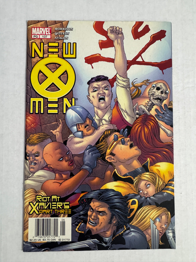NEW X-MEN #137 VF Frank Quitely Cover NEWSSTAND