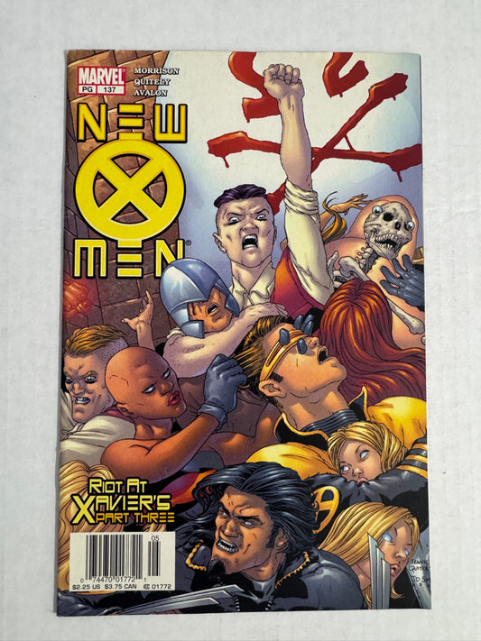 NEW X-MEN #137 VF Frank Quitely Cover NEWSSTAND