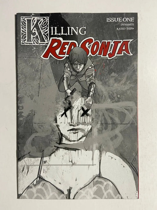 KILLING RED SONJA #1 1:10 Christian Ward B/W  Variant (Copy)