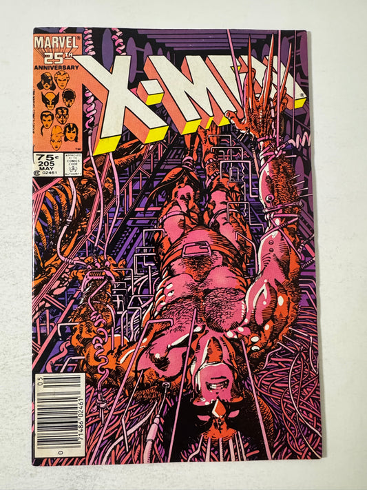 UNCANNY X-MEN #205 FN Barry Windsor-Smith Cover CANADIAN PRICE VARIANT