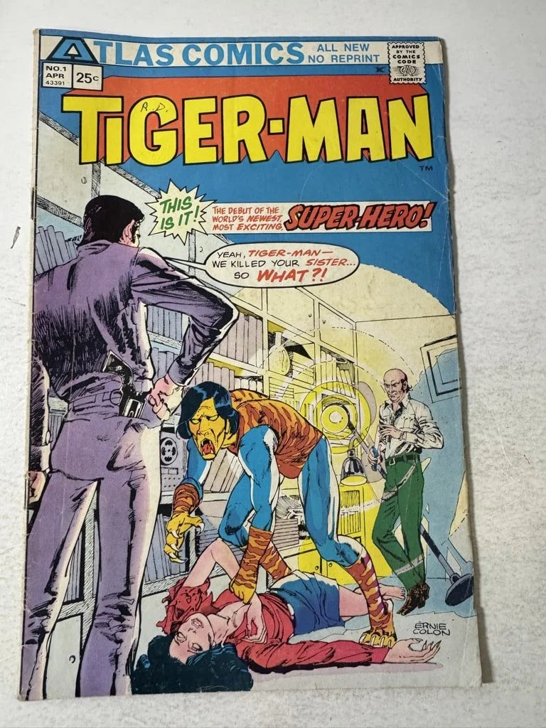 TIGER-MAN #1 VG+ 1st Appearance