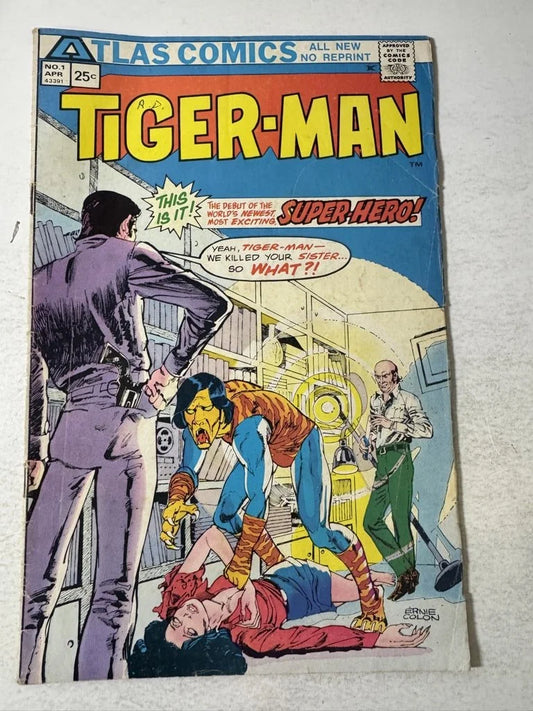 TIGER-MAN #1 VG+ 1st Appearance