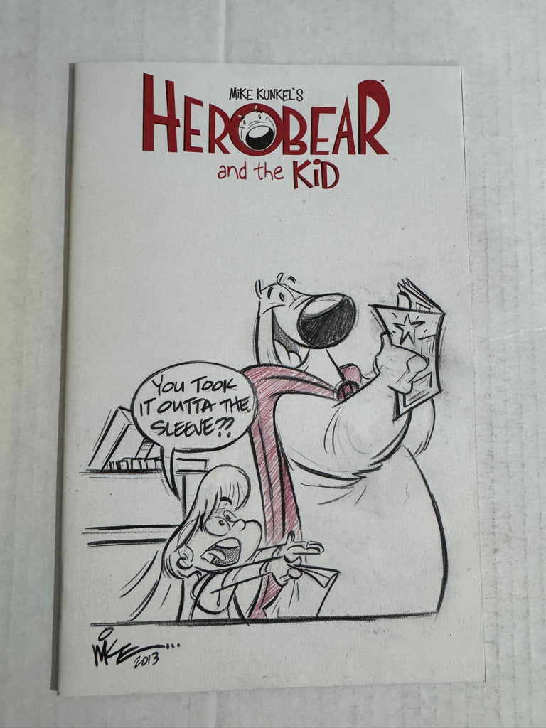 HERO BEAR AND THE KIS SPECIAL #1 NM SIGNED & SKETCH by Mike Kunkel