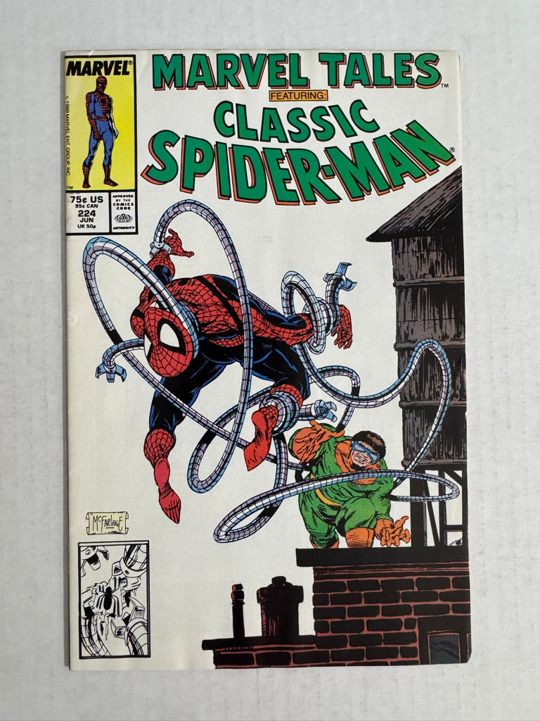 MARVEL TALES #224 VF+ Todd McFarlane Cover