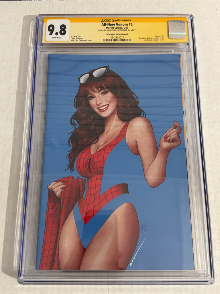 ALL-NEW VENOM #5 CGC SS 9.8 Jonathan Tyler Christopher Exclusive D Variant SIGNED