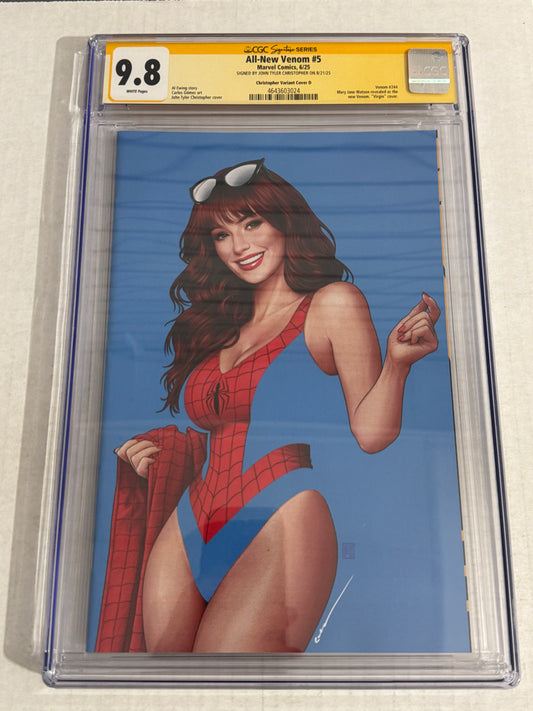 ALL-NEW VENOM #5 CGC SS 9.8 Jonathan Tyler Christopher Exclusive D Variant SIGNED