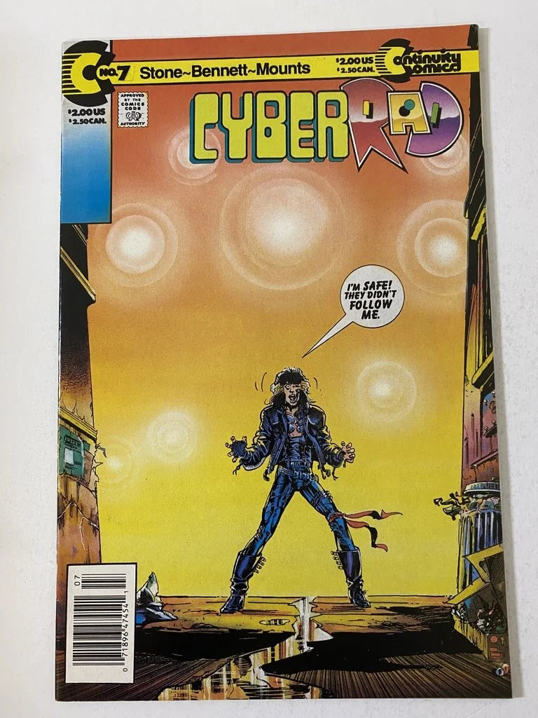 CYBERRAD #7 VF+  NEWSSTAND Neal Adams Cover