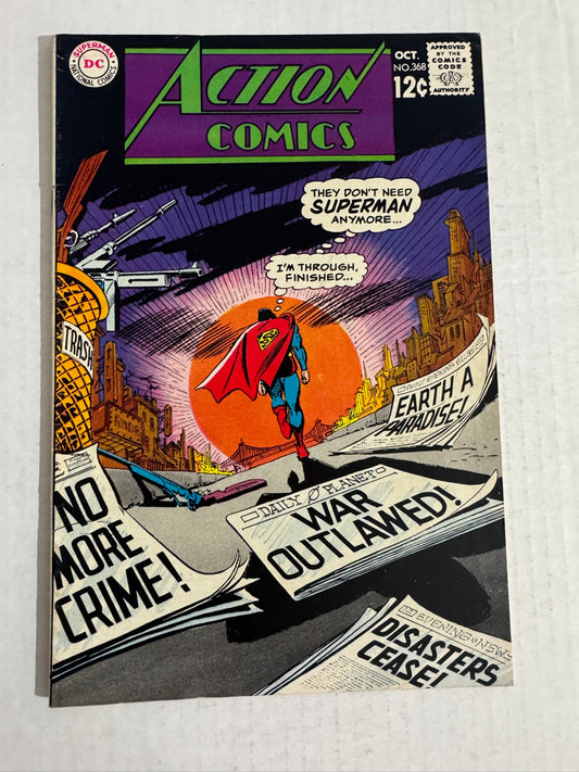 ACTION COMICS #368 VG/FN Neal Adams Cover