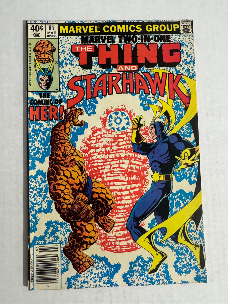 MARVEL TWO-IN-ONE #61 FN George Perez Cover NEWSSTAND 1ST APPEARANCE