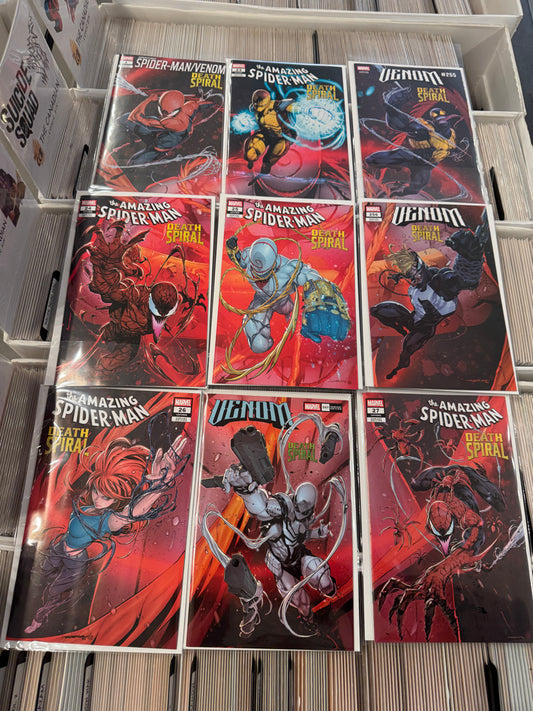 AMAZING SPIDER-MAN / Venom Death Spiral 9 Part Connecting Coello Variant Set 1ST APPEARANCE