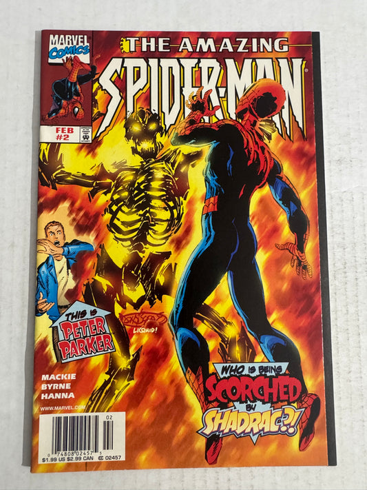 AMAZING SPIDER-MAN #2 Vol 2 NM- John Byrne Cover NEWSSTAND 1ST APPEARANCE