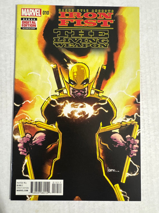 IRON FIST THE LIVING WEAPON #10 NM Kaare Andrews Cover