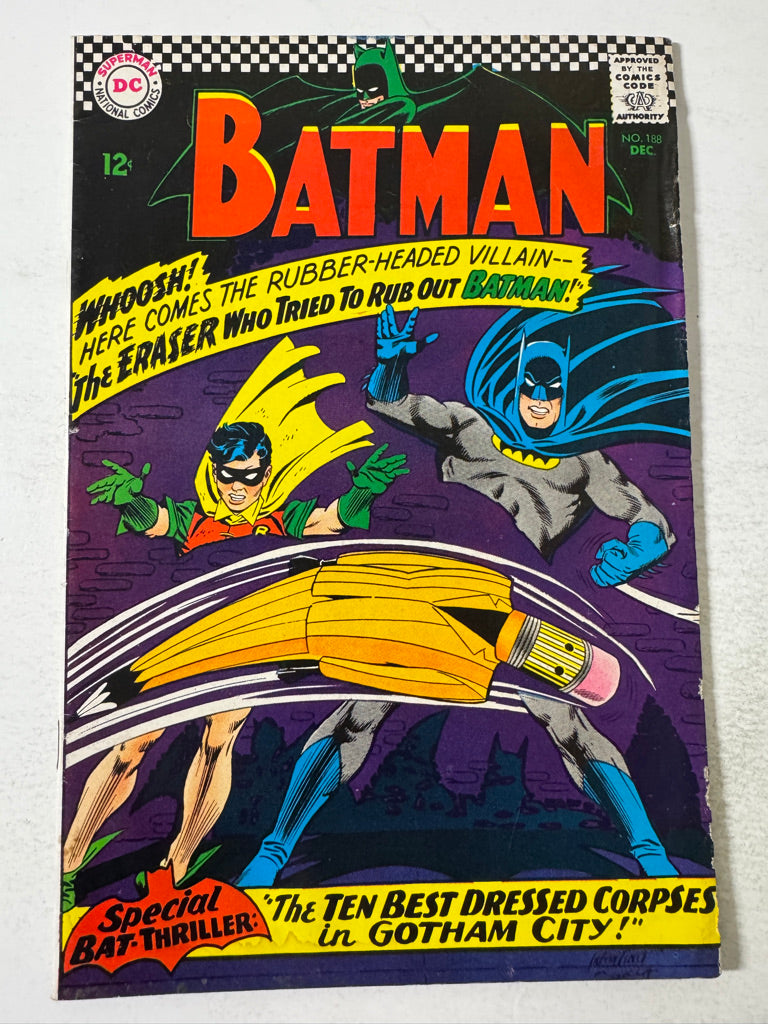 BATMAN #188 GD/VG 1ST APPEARANCE