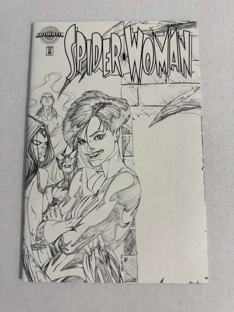 SPIDER-WOMAN #1 Vol 3 NM- Bart Sears Authentix Sketch Variant